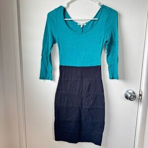 Charlotte Russe turqoise/black dress size XS/small